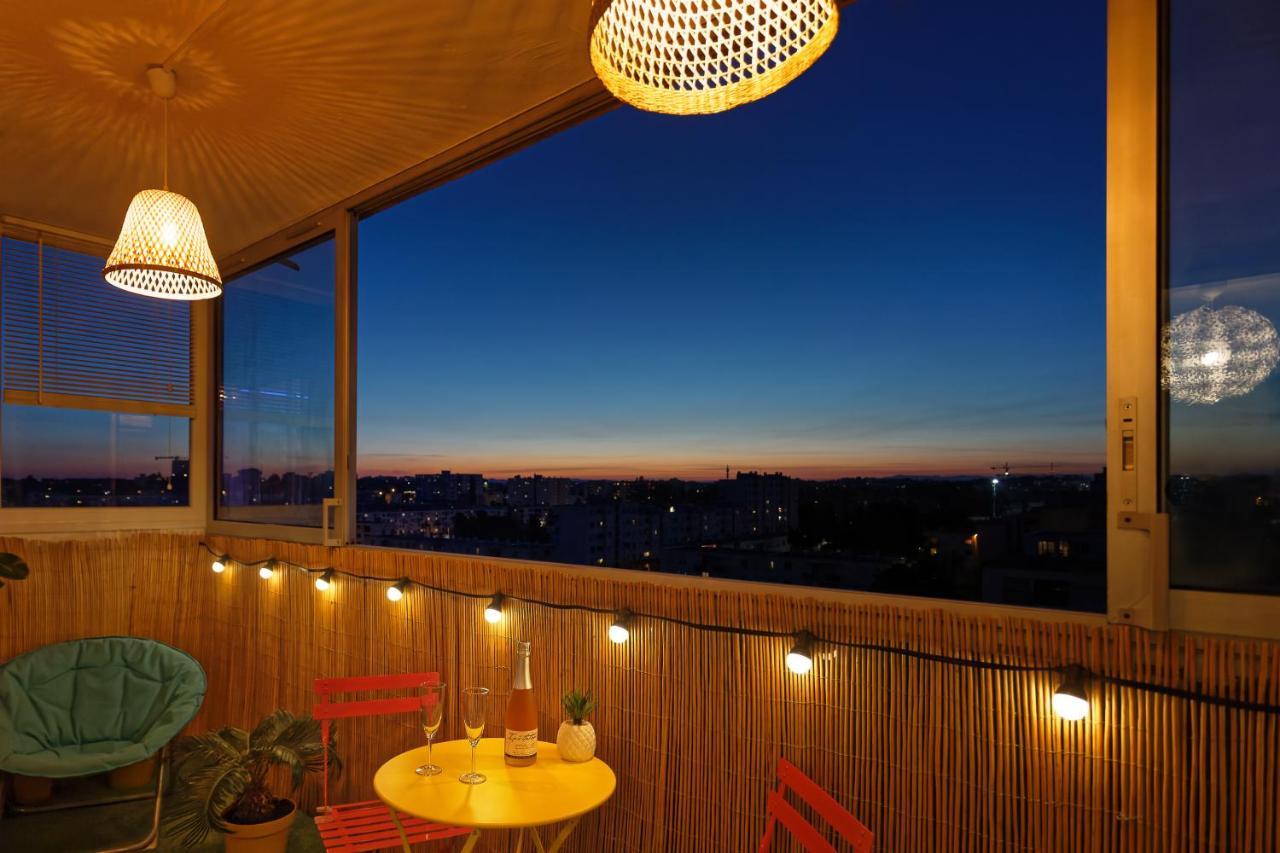 Nid Panoramique VUE WOW ! SPAdéco - LoungeZEN - Terrasse ensoleillée - arrivée autonome - Netflix - emplacement idéal - Lumineux - rénové à neuf - Wifi Fibre - Montpellier Exterior foto